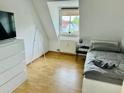 Ein Bett oder Betten in einem Zimmer der Unterkunft GEM01 Apartment near Heilbronn