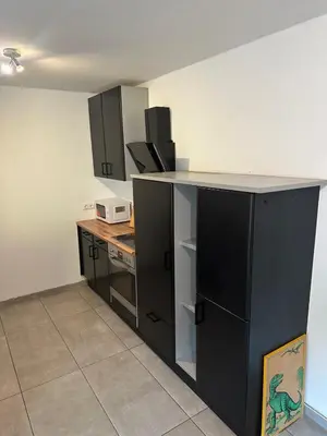 Küche/Küchenzeile in der Unterkunft 3 Zimmer Wohnung mit Balkon und Parkplatz