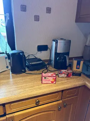 Küche/Küchenzeile in der Unterkunft Ferienwohnung Jägerhaus