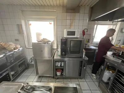 Küche/Küchenzeile in der Unterkunft Gästehaus Schöne Aussicht