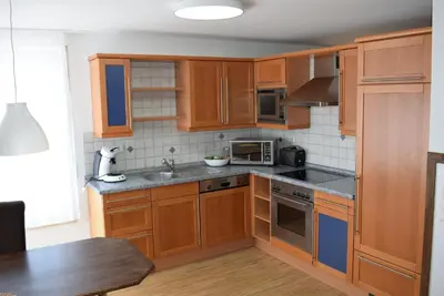 Küche/Küchenzeile in der Unterkunft Gästehaus Schöne Aussicht