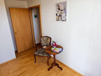 Ein Sitzbereich in der Unterkunft Ferienhaus-Drachenfels-Busenberg