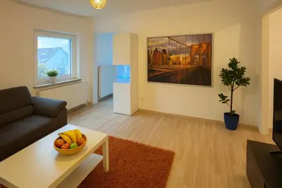 Ein Sitzbereich in der Unterkunft Tor zu Frankreich - Neuburg am Rhein