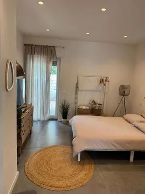 Ein Bett oder Betten in einem Zimmer der Unterkunft Modernes Apartment - Kirchfeld