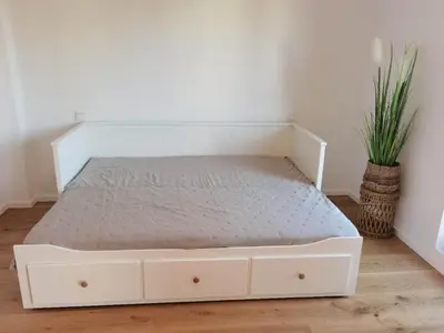 Ein Bett oder Betten in einem Zimmer der Unterkunft Modernes Neubauhaus ca 200 qm Nähe vom Flughafen