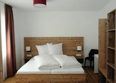 Ein Bett oder Betten in einem Zimmer der Unterkunft Gästehäusle in Mundelsheim