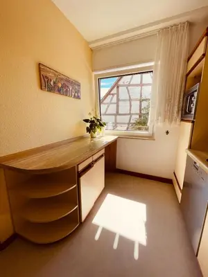 Ein Sitzbereich in der Unterkunft Ferienwohnung Bella