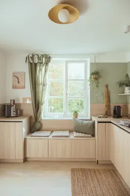 Küche/Küchenzeile in der Unterkunft Zenkoje - Ankommen, Entspannen mit Garten, Terrasse, 2 Schlafzimmern und 2 Bädern!