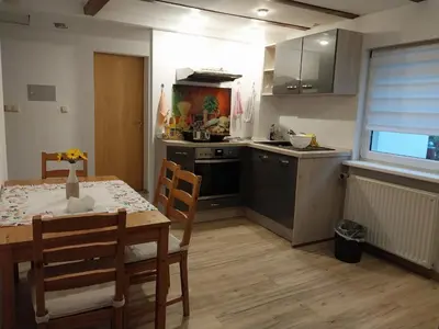 Küche/Küchenzeile in der Unterkunft Talblick & Ruhe in Hirschhorn Langenthal