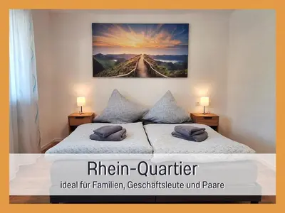 Ein Bett oder Betten in einem Zimmer der Unterkunft Germersheimer Rhein-Quartier