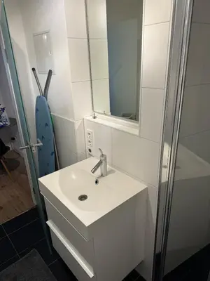 Ein Badezimmer in der Unterkunft Apartment am Nationaltheater