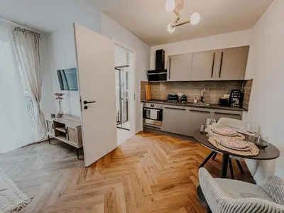 Küche/Küchenzeile in der Unterkunft Batu Apartment