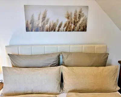 Ein Sitzbereich in der Unterkunft Ferienwohnung Spessartzeit - ruhig & naturnah im Spessart