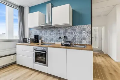 Küche/Küchenzeile in der Unterkunft Urban Havn - 6 Apartments mit top Anbindung für bis zu 34 Personen