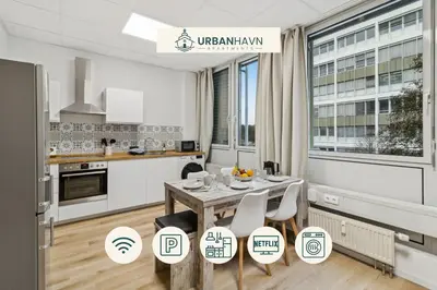 Küche/Küchenzeile in der Unterkunft Urban Havn - 6 Apartments mit top Anbindung für bis zu 34 Personen