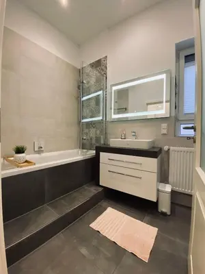 Ein Badezimmer in der Unterkunft Altbauwohnung mit Dachterrasse in der Innenstadt Speyer