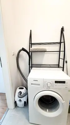 Grundriss der Unterkunft Meyben Apartment Mannheim Küche, TV, Waschmachine