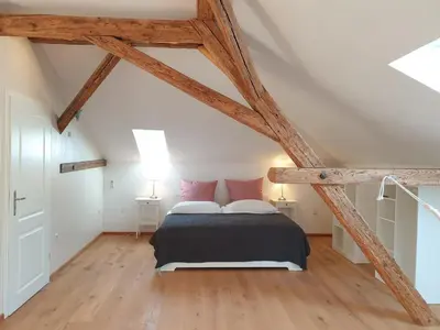 Ein Bett oder Betten in einem Zimmer der Unterkunft Bahnhof Grombach