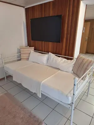 Ein Bett oder Betten in einem Zimmer der Unterkunft Rheinperle - Feel at home Entire apartment