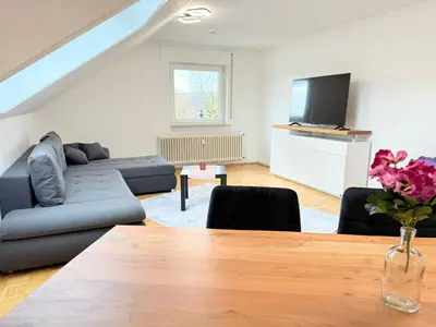 Ein Sitzbereich in der Unterkunft Ferienwohnung DG Barbara Stauder
