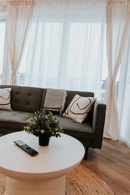 Ein Sitzbereich in der Unterkunft stylisches Apartment 6 in Viernheim