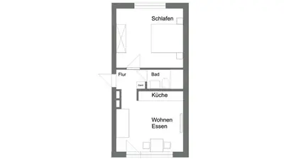 Grundriss der Unterkunft Apartment Erde im Ferienhaus am Waldbach