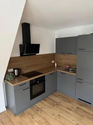 Küche/Küchenzeile in der Unterkunft Zweistöckige Wohnung im weissen Lamm