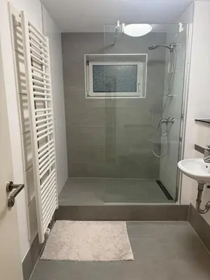 Ein Badezimmer in der Unterkunft liebevoll eingerichtete Ferienwohnung in idyllischer Lage