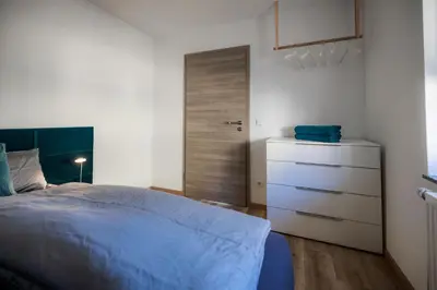 Ein Bett oder Betten in einem Zimmer der Unterkunft Stylishes Premium Apartment