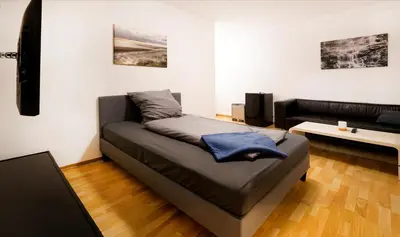Ein Sitzbereich in der Unterkunft Nest76