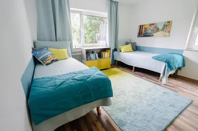 Ein Bett oder Betten in einem Zimmer der Unterkunft Heilbronn Residenz
