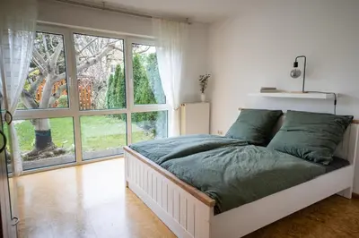 Ein Bett oder Betten in einem Zimmer der Unterkunft Am Feigenbaum
