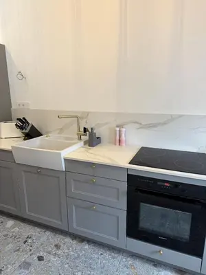 Küche/Küchenzeile in der Unterkunft Townhouse Mayfair Style im Weinstrassen Hotspot Deidesheim