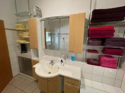 Ein Badezimmer in der Unterkunft Kleine Pfalz im Casa del Cornelia