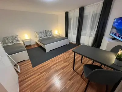 Ein Sitzbereich in der Unterkunft FlexStay Room 9