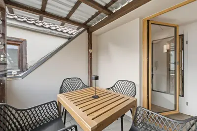 Grundriss der Unterkunft Malu Rooms - im Zentrum, Balkon, Klima, 24h Checkin, Waschmaschine, SmartTv, am Schloss, Saniert und modern