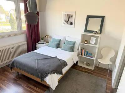 Ein Bett oder Betten in einem Zimmer der Unterkunft Ferienwohnung warm & Komfortabel, Ruhige Lage zentral gelegen