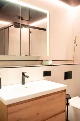 Ein Badezimmer in der Unterkunft kleines KunzGlück