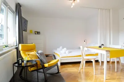 Ein Sitzbereich in der Unterkunft DowntownApartment Ludwigsburg