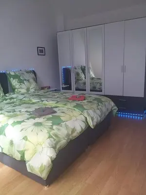 Ein Bett oder Betten in einem Zimmer der Unterkunft Ueber den Dächern von Alzey