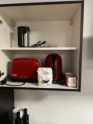 Küche/Küchenzeile in der Unterkunft Ferienwohnung zum Kriegerdenkmal