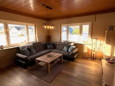 Ein Sitzbereich in der Unterkunft Ferienwohnung Seus