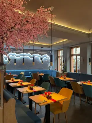 Ein Sitzbereich in der Unterkunft Gasthaus zur krone