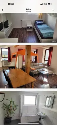 Ein Sitzbereich in der Unterkunft Gasthaus Higer