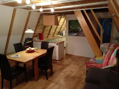 Ein Sitzbereich in der Unterkunft Holiday Home Nur-Dach-Ferienhaus für vier Personen by Interhome