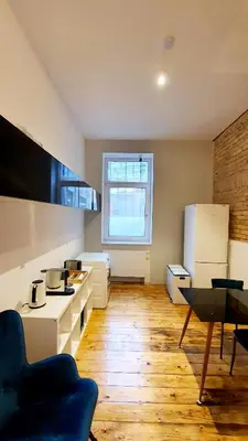 Küche/Küchenzeile in der Unterkunft Zimmer im Erdgeschoss II