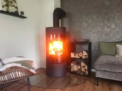 Ein Sitzbereich in der Unterkunft Ferienhaus Maias Muthof