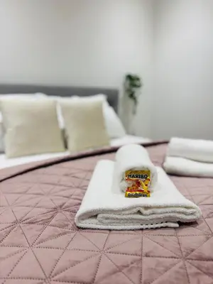 Ein Bett oder Betten in einem Zimmer der Unterkunft NIRO I Exklusive Residenz - Historischer Ballsaal - Deluxe, Infrarotkabine, Pac-Man, Parkplatz, TV