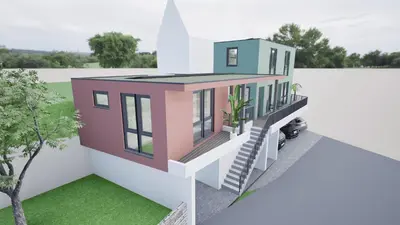 Ein Balkon oder eine Terrasse in der Unterkunft HeiMaT Häusle - Heike Marcus Tiny-houses