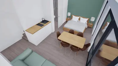 Ein Bett oder Betten in einem Zimmer der Unterkunft HeiMaT Häusle - Heike Marcus Tiny-houses